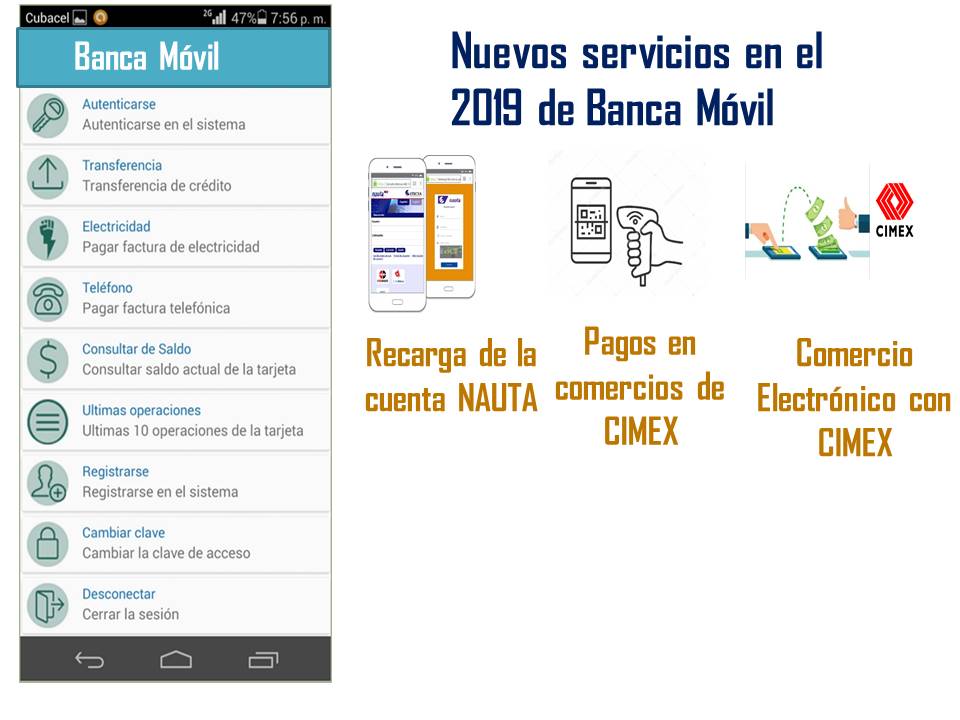 Nuevos servicios en el 2019 de Banca Móvil