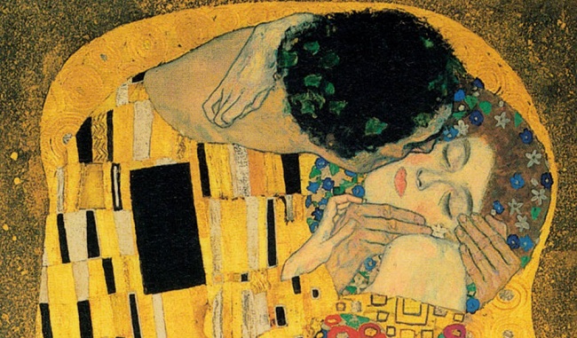 El Beso (detalle), de Gustav Klimt.
