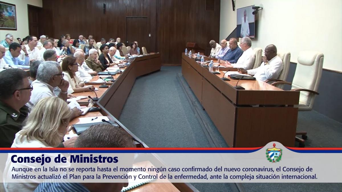 Tomada de internet. El gobierno cubano se reúne sistemáticamente para evaluar la situación del coronavirus.