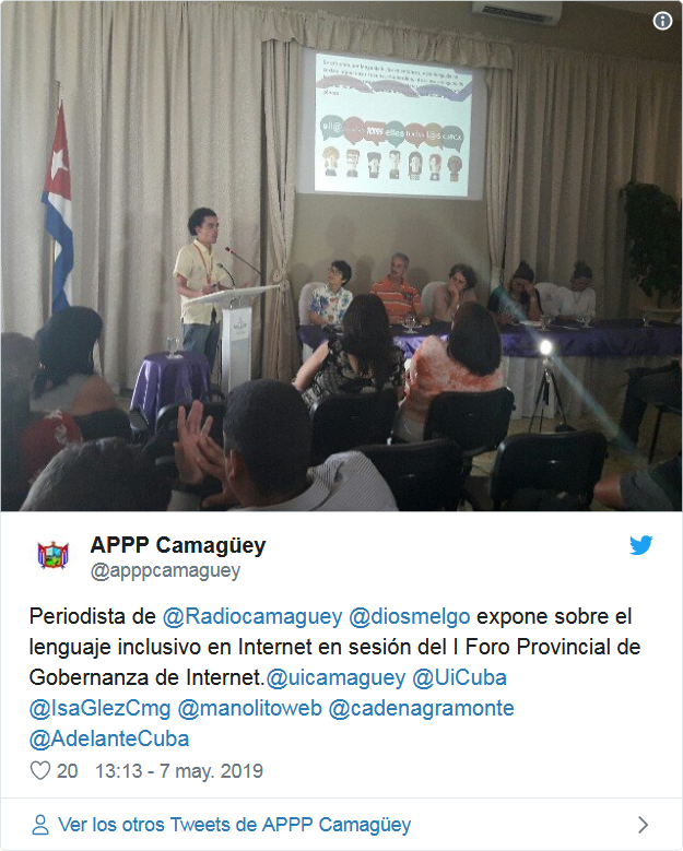 Tweet de APPP Camagüey