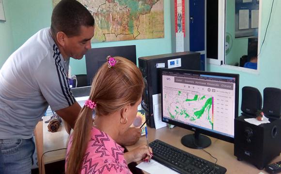 El soporte informático actualizará sobre el quehacer investigativo de los meteorólogos y el riesgo de desastres (FOTO/De la autora)