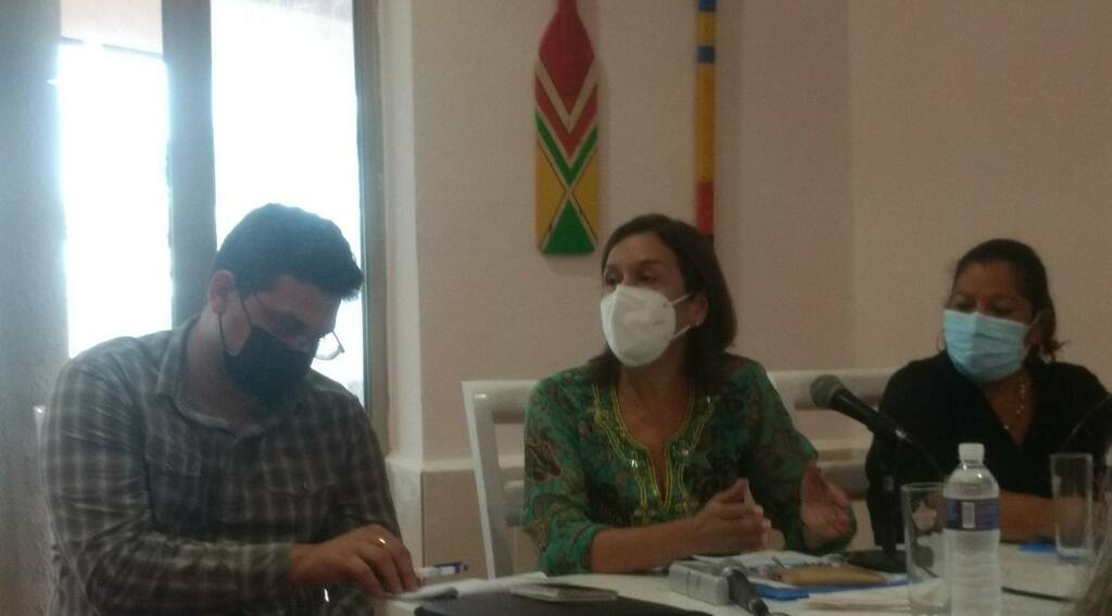 Elba Rosa Pérez Montoya, ministra de Ciencia, Tecnología y Medio Ambiente (Citma) en el taller Ciencia joven para el desarrollo sostenible