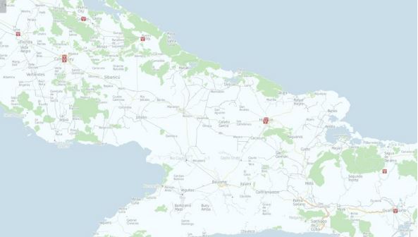 JCCE con servicios inalámbricos en la región centro-oriente: Bosque Tecnológico, Camaguey, Camaguey II, Céspedes II, Nuevitas I, Sierra Cubitas I, Las Tunas VII, Holguín I, Holguín IX, Sagua de Tánamo III, Dirección Provincial Granma.