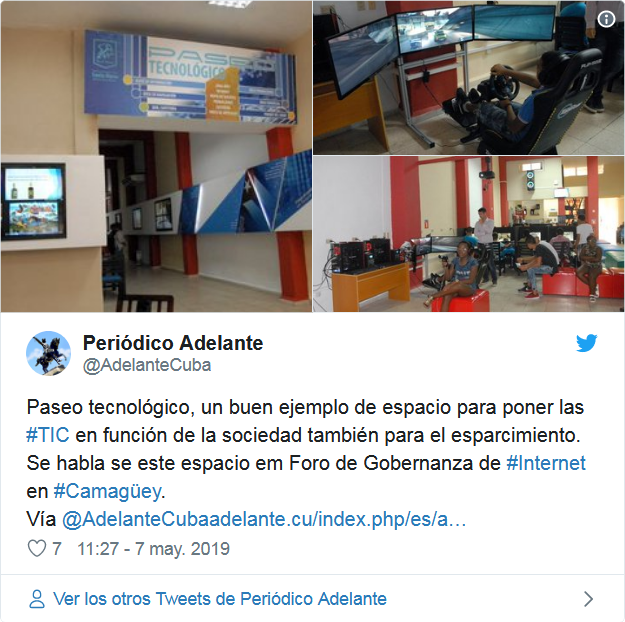 Tweet del Periódico Adelante